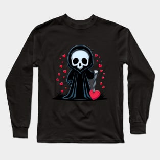 Valentine Grim Reaper Long Sleeve T-Shirt